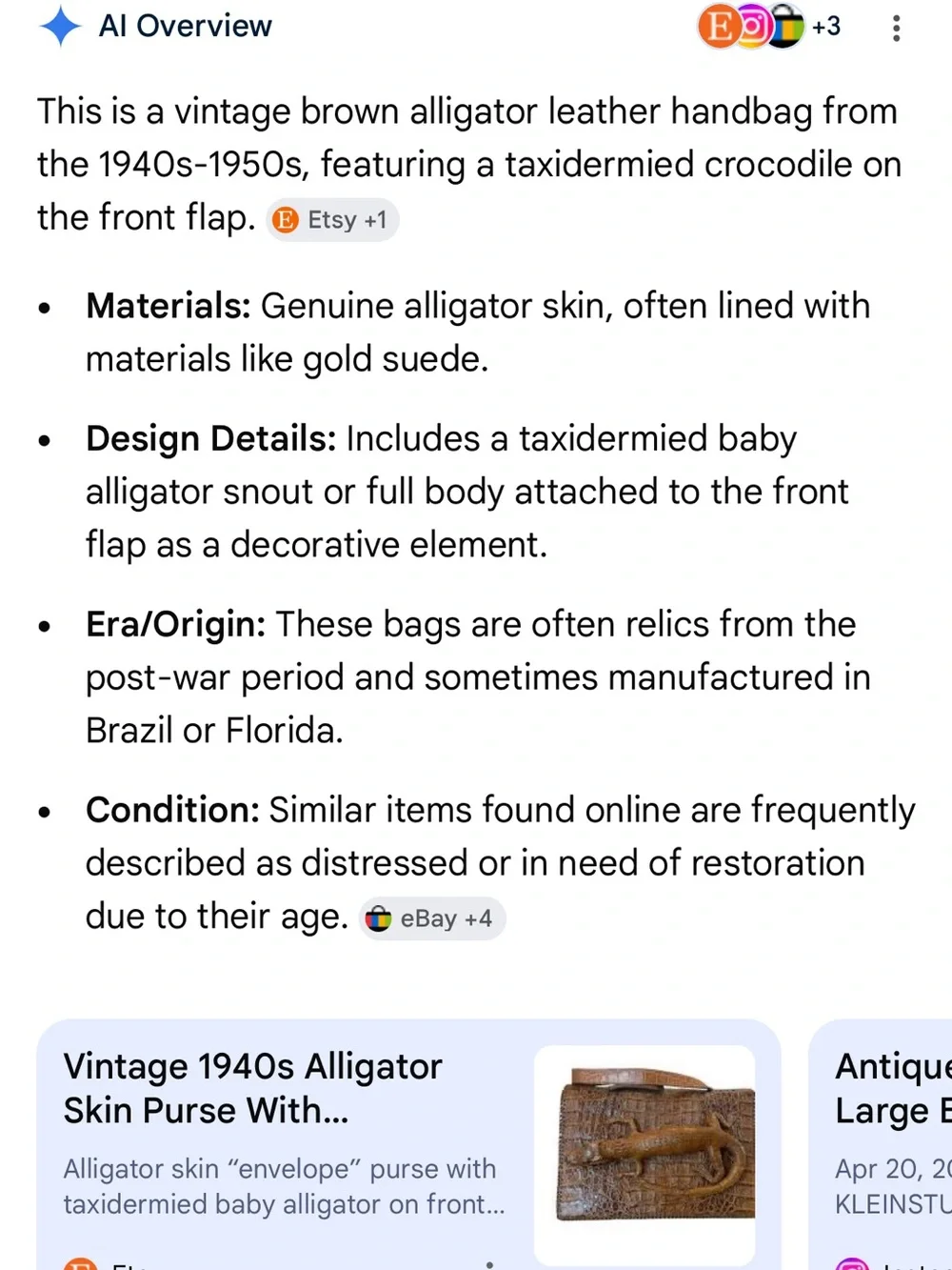 Genuine Crocodile or alligator 🐊 Skin Reptile Hide - Dark Brown purse